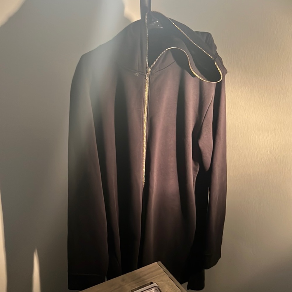 Full zip hoodie.